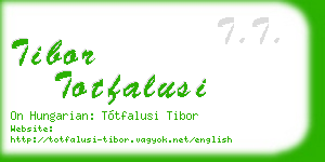 tibor totfalusi business card